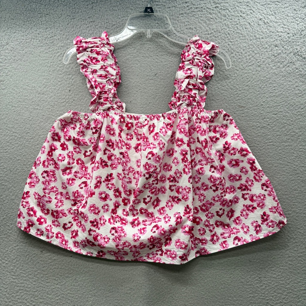 English Factory Anthropologie Top Blouse Women’s Size M Pink Floral Sleeveless